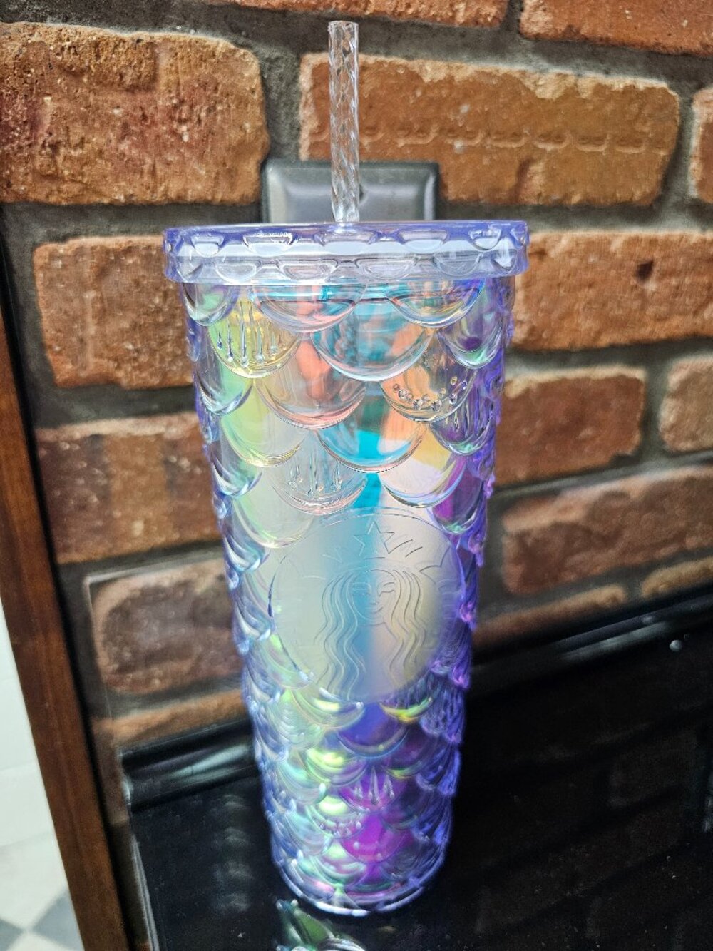 Starbucks China 2022 Unicorn Mermaid Scale Iridescent Cold Cup 24oz 710ml NEW
